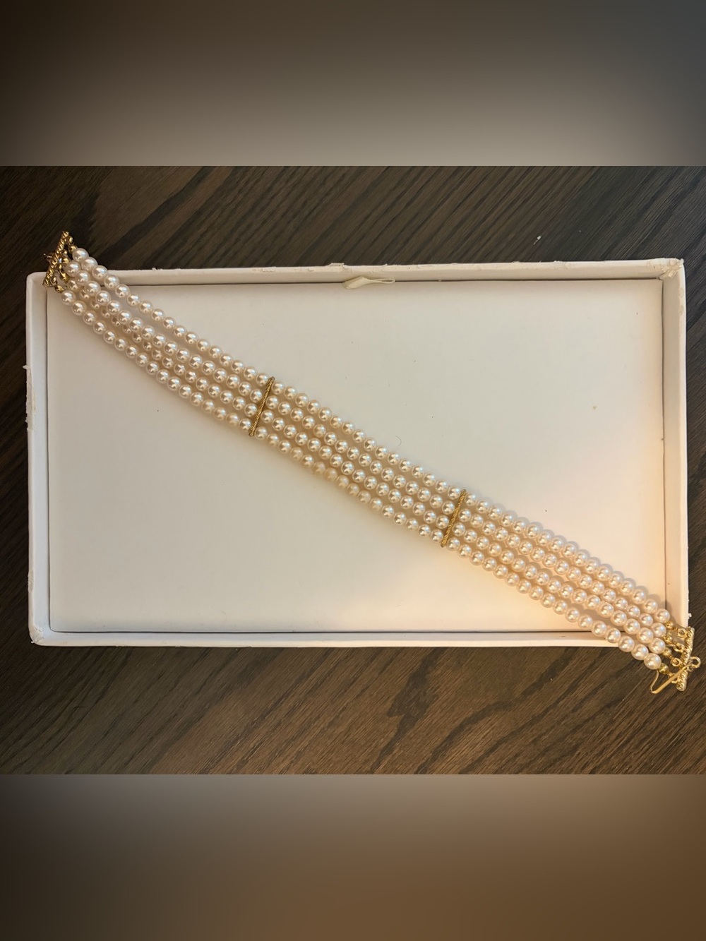 Classic Multi-Strand Ivory Pearl Choker Necklace